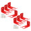 1Set Fire Extinguisher Wall Mount Red Iron Bracket for Daily Use 7