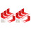 1Set Fire Extinguisher Wall Mount Red Iron Bracket for Daily Use 10