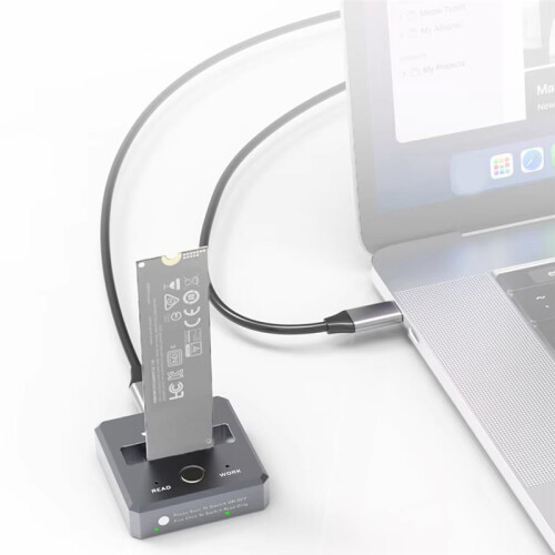 M.2 SSD Reader NVMe/ to USB-C SSD Docking Station USB3.2 Gen2 10Gbps Solid Disk Adapter with Write Protection 2