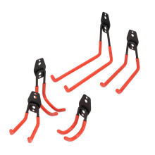 Set da 5 pezzi, 40 kg, ganci arancioni per portabici da muro
