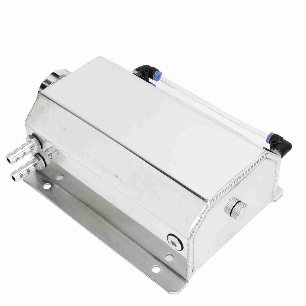 Aluminium 2L Universal Coolant Overflow Tank Reservoir, Silver 7901388941974