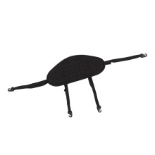 Waterproof Kayak Backrest 52.8x24cm Padded Support with Adjustable Strap Black