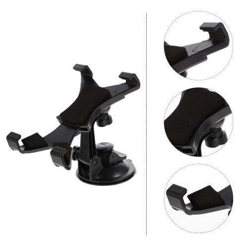 1Pc Black ABS Tablet Pc Bracket 360 Rotating Car Navigation Holder 2