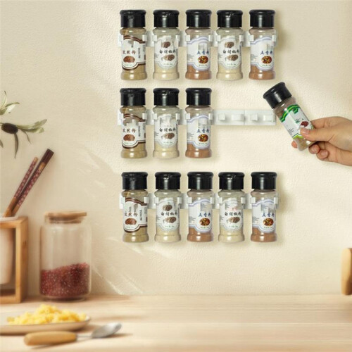 Cooking Kitchen Jar Rack Wall Mounted Adhesive Seasoning Bottle Rack Spice Bottle Rack Tool Kitchen Storage Rack 2
