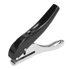 Handheld 1 Hole Puncher 3mm DIA, 25 Sheets Capacity, DIY Leather & Card Punching