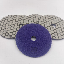 6 Stuks Dia 4 Inch / 100 mm Korrel 30 Diamant Droge Polijstpads Harsbinding Flexibele Droge Schuurschijf voor Graniet Marmer Keramiek