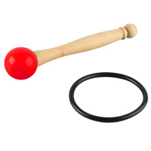 Tiefklingender Gesangsschale Schlagholzgriff & Gummikopf Klarer Ton Rot 25cm