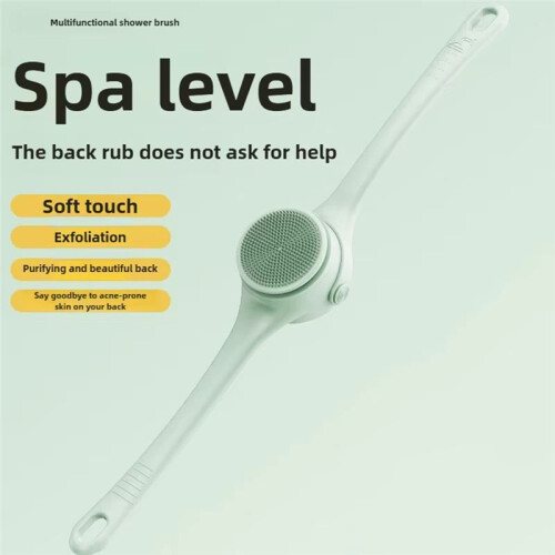 Electric Bath Brush with Dual Handles, Rotating Multi-Functional Waterproof Scrubber, Includes Scrub Cloth Accessories A 1