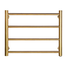 Electric Towel Warmer Wall Mounted Stainless Steel Heated Towel Rack Gold Plug In Compact Design