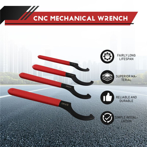 Coilover Wrench, Hook Wrenches Tools Set Shock Spanner Wrench Set C-Shape Spanner Adjustable Spanners Adjustment Tool 1