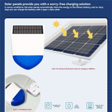 Sound and Light Siren Alarm Solar Outdoor IPX5 with Rechargeable Battery WiFi Solar  Sound and Light Sensor