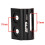 (S) 10Pcs Black Glitter Star Fake Nails 10