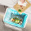 Kitchen Wall-Mounted Trash Can Foldable Hanging Household High-Value Trash Can Cabinet Hanging Trash Can,Light Green 5