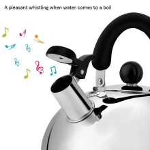 Tea Kettle Stovetop Whistling Tea Pot, Stainless Steel Tea Kettles Tea Pots For Stove Top, 4.3Qt(4-Liter) Large Capacity With Capsule Base