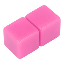 6 Stück Pinkes, leeres Würfel-Set, 30 mm Kunststoffwürfel für Mathematik und Unterrichtsaktivitäten