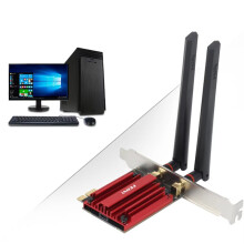 WiFi 7 PCIE WiFi Adapter BT5.4 Tri-Band with 9 Pin 1 to 2 USB2.0 Splitter Motherboard Interface Extension Cable
