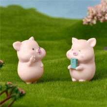 35 Pcs Cochon en Plastique DIY Décoration Figurines Paysage Accessoires Fée Jardin Miniatures Chambre Décor