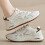 (Khaki, 35) Damen Mesh Sneaker mit dicker Sohle 2