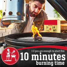 2X Fire Starters for Fireplace, Wood Stove, Campfires, Grill, Fire Pit, Smoker, BBQ - Odorless Charcoal Sticks