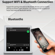 8 Ohm Android 10.0 System WIFI 4X25W Stereo Home Theater Background Music Wall Amp Black