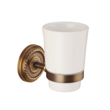 Wall Mounted Toothbrush Holder with Cup, Modern Space Saving Bathroom Organizer