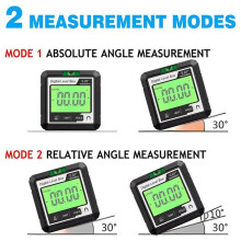Sakerplus-Saker Magnetic Digital Inclinometer, Angle Finder Tool, Protractor Level, Multi Angle Measuring Ruler