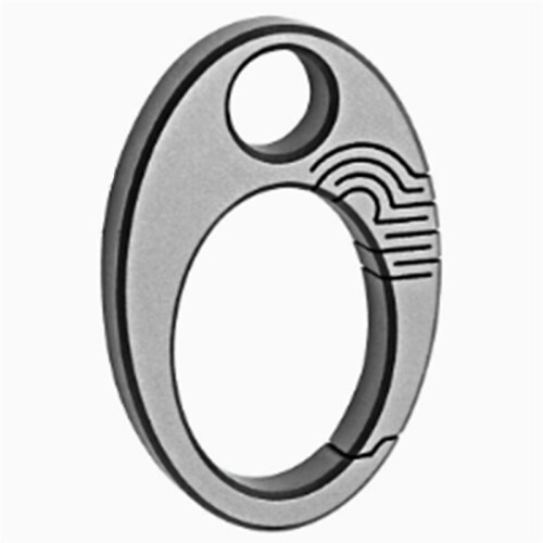 Titanium Alloy Buckle Small Oval Keychain EDC Outdoor Tool