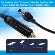 For Starlink Power Cable, Car Power Cable for Satellite 18AWG, IP68 Waterproof Car Charger Power Supply Cord,A