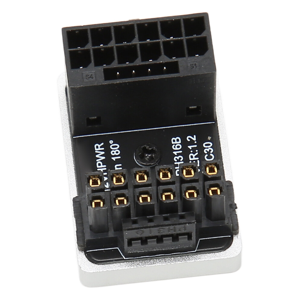 12V Pcie 5.0 Gpu Power Adapter Atx 16Pin Male To Female 180 U Turn Silver 4661388946708