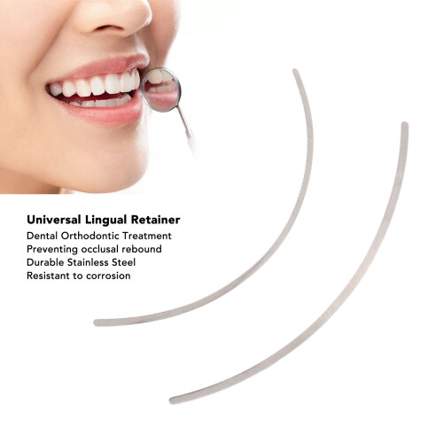 2pcs Stainless Steel U-Shape Lingual Retainers for Lower Teeth Stability 2