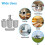 8 Pcs Plastic Bathroom Accessory Set,Bath Toilet Brush Accessories Set with Toothbrush Holder,Toothbrush Cup(Grey) 2