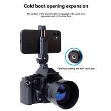 Multi-Function Phone Clip Camera External Expansion Rack Rotating Live Broadcast Fixing Clamp White