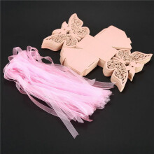 200Pcs Butterfly Wedding Favour Box Birthday Party Gifts Candy Boxes ()