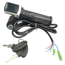 2X Bike Twist Throttle for Electric Bike Throttle 48V Gas Handle Throttle LCD Display Lock Key