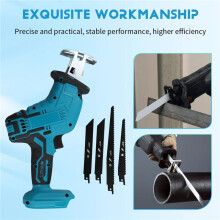 Cordless Electric Reciprocating Saw for Adjustable Speed Chainsaw Wood Metal Pipe Cutting Power Tool