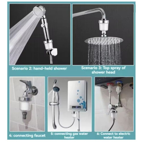 Vattenutloppsrenare Kit Universal Kranfilter Kök Badrum Dusch Hushållsfilter PP Bomullsfilter