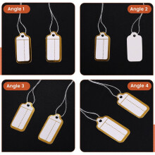 400 Pcs Paper Jewelry Price Tags with Hanging String Marking Tags Clothing Display Labels Blank Labeling Tags 25mmx13mm