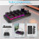 Custom Keyboard Volume Button Knob Programming Macro Gaming Hotswap Keypad Black, 12 Keys 2 Knob 3