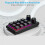 Custom Keyboard Volume Button Knob Programming Macro Gaming Hotswap Keypad Black, 12 Keys 2 Knob 6