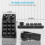 Custom Keyboard Volume Button Knob Programming Macro Gaming Hotswap Keypad Black, 12 Keys 2 Knob 10