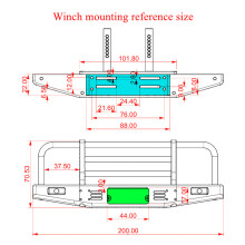 Front Bumper for TRX4 SCX10 II 90046 90047 Metal Front Bumper 1/10 RC Tracked Vehicle TRX4