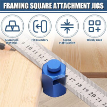 Tall Stair Gauges for Framing Square Aluminum Alloy Stair Gauge Knob Tool with Holder and Hook Accurate Stair Gauges A