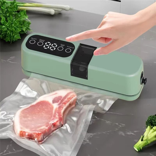 Wireless Automatic Vacuum Sealer Portable Home Use Small Food Packaging Plastic Sealer Machine Beige 1