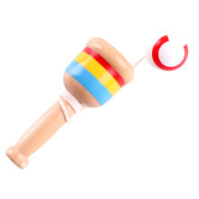 Mini Wooden Catch Ball and Cup Game for Kids Kindergarten Supplies White Color