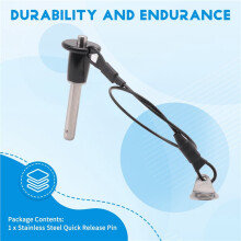 Stainless Steel Quick Release Pin 6mm Diameter  Locking Pin with Push Button Lanyard Cable Usable Length 25mm