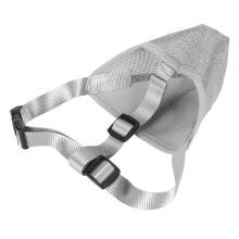 Hundebisskorb aus Mesh, atmungsaktiv und verstellbar, für Biss- und Kaubedürfnisse, outdoor, grau, Größe L
