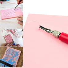 Rubber Block Stamp Carving Block Stamp Making Kit with Cutter Tools, 1 Carving Rubber Stamp for Printmaking