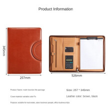 LäDerportföLjmapp med Dragkedja för Kvinnor/MäN, Business Padfolio med Handtag, Mappbryn för Konferensanteckningar