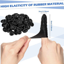 800 Pcs Disposable Latex Finger Cots Protective Fingertips Gloves Black Anti Static Finger Cots Rubber Finger Sleeves