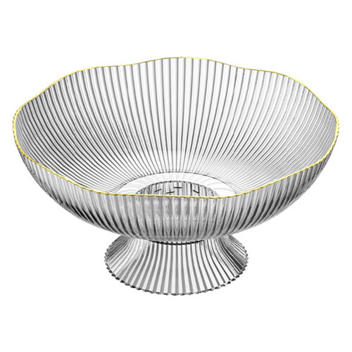 Plastic Footed Fruit Plate with Draining Hole, 25x12x13cm